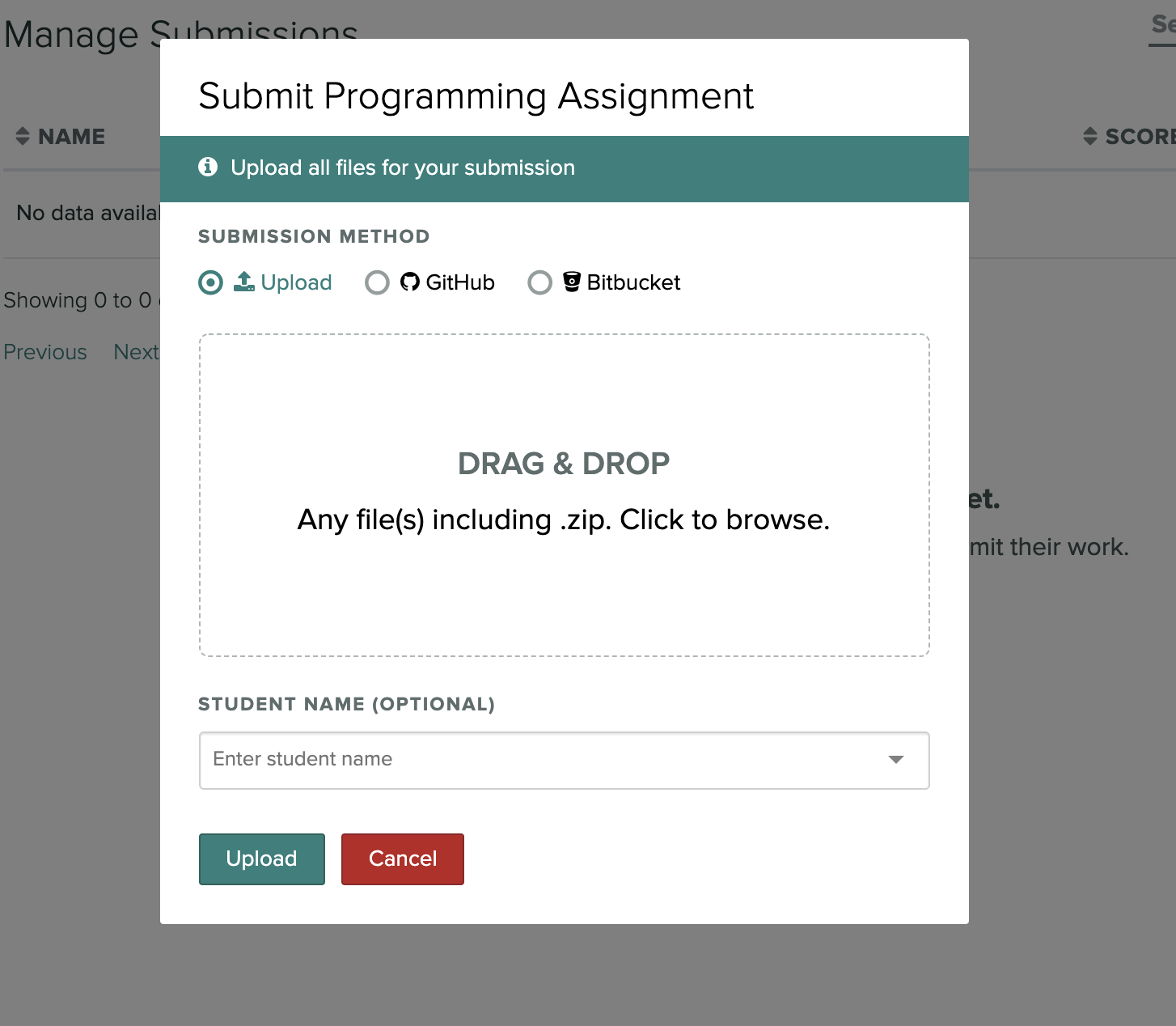 Uploading your zip file to Gradescope